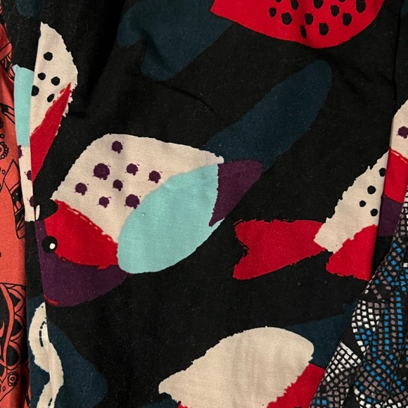 Three pairs LuLaRoe TC leggings elephants, fish, birds - Picture 4 of 4